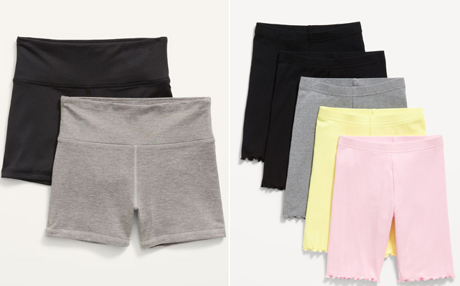 Old Navy Girls Biker Shorts Variety 5 Pack