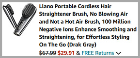 Portable Cordless Hair Straightener Brush Sceenshot Portable Cordless Hair Straightener Brush Sceenshot