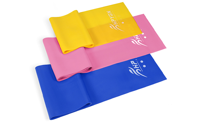 Resistance Workout Bands in Three Sizes and Colors