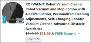 Robot Vacuum Cleaner at Checkout Robot Vacuum Cleaner at Checkout