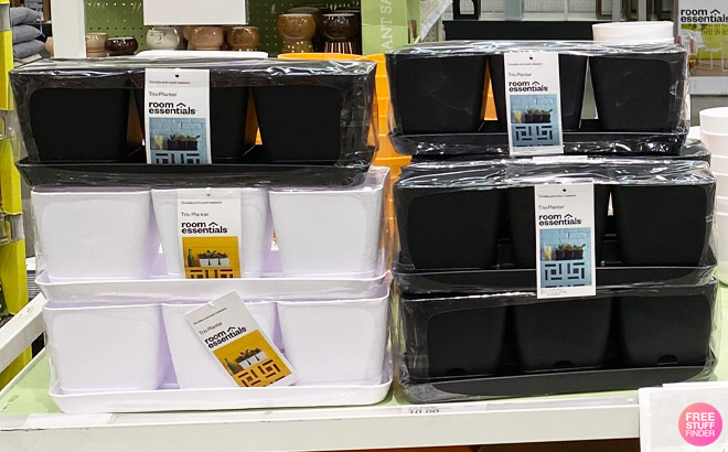 Room Essentials Square Planter 4 Pack on a Shelf at Target Room Essentials Square Planter 4 Pack on a Shelf at Target