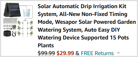 Solar Garden Watering System Checkout