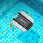 Solar Powered Automatic Robotic Pool Skimmer Cleaner in a Pool
