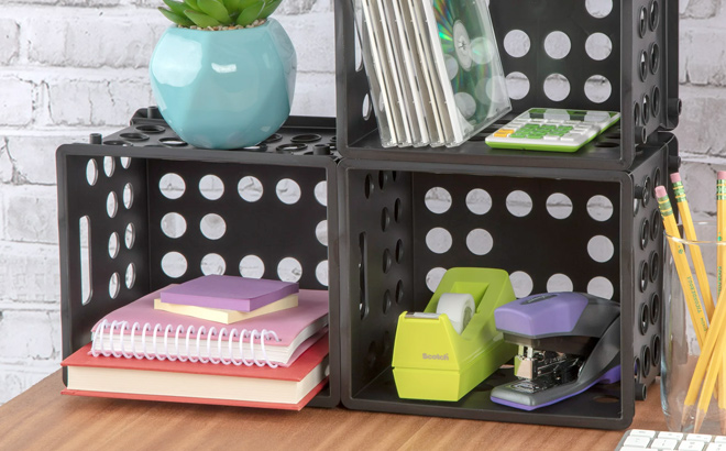 Sterilite Plastic Desktop Storage Mini Crate Sterilite Plastic Desktop Storage Mini Crate