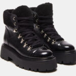 Steve Madden Reyen Black Leather Boots