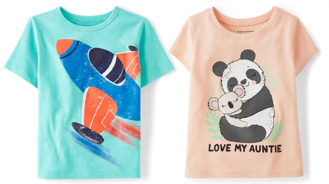 The Childrens Baby Toddler Boys Airplane Graphic Tee and Auntie Tee