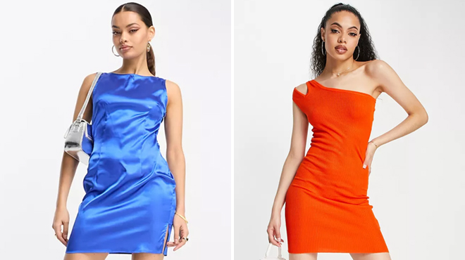 Two Women Wearing Urban Threads Mini Dress and Threadbare Knit Mini Dress
