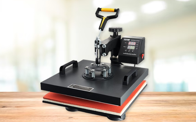 Vevor Heat Press Machine on a Table