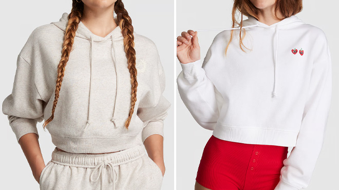 Victoria's Secret PINK Ivy Fleece Cropped Hoodie Victoria's Secret PINK Ivy Fleece Cropped Hoodie