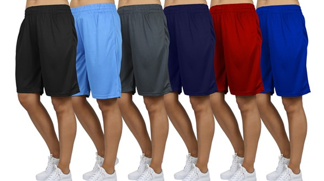 Womens 5 Pack Active Mesh Shorts