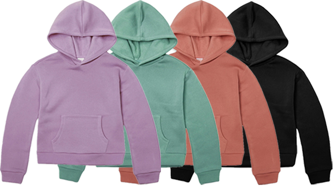Wonder Nation Kids Fleece Hoodies in Lavander Green Coral and Black Color Wonder Nation Kids Fleece Hoodies in Lavander Green Coral and Black Color