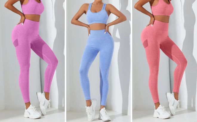 2 Piece Solid Color Yoga Set 2 Piece Solid Color Yoga Set