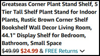 5 Tier Corner Shelf Stand Order Summary 5 Tier Corner Shelf Stand Order Summary