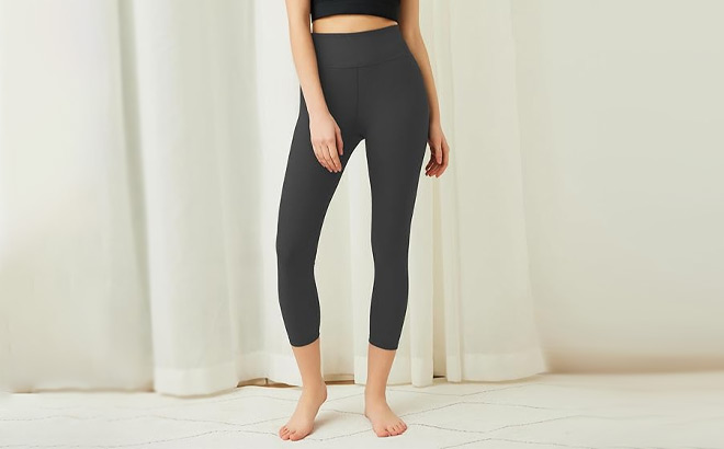 A Person Wearing Aayra Women Capri Leggings