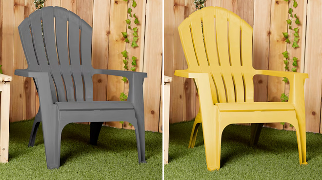 Adams Patio Stackable Plastic Adirondack Chairs Adams Patio Stackable Plastic Adirondack Chairs