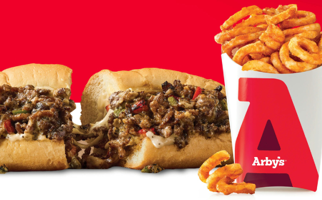 Arbys Cheesesteak with Curly Fries