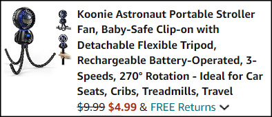 Astronaut Portable Stroller Fan Checkout Astronaut Portable Stroller Fan Checkout