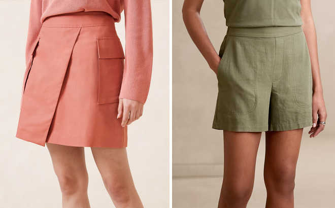 Banan Republic LINEN BLEND EASY SHORT