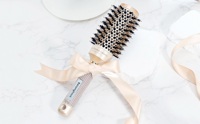Belongtous Round Brush Nano Thermal Ceramic Ionic Tech Round Barrel Boar Bristles Hair Brush Roller Brush for Blow Drying Belongtous Round Brush Nano Thermal Ceramic Ionic Tech Round Barrel Boar Bristles Hair Brush Roller Brush for Blow Drying