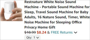 Checkout page of White Noise Sound Machine Checkout page of White Noise Sound Machine