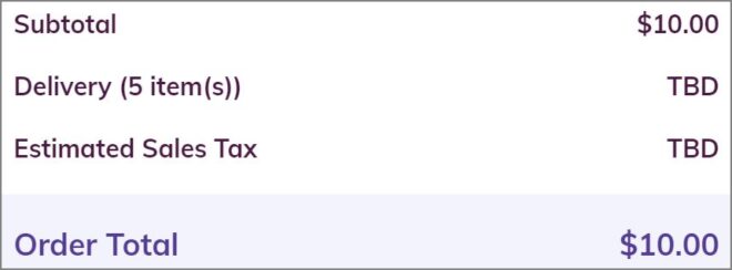 Claires 5 for 10 checkout page