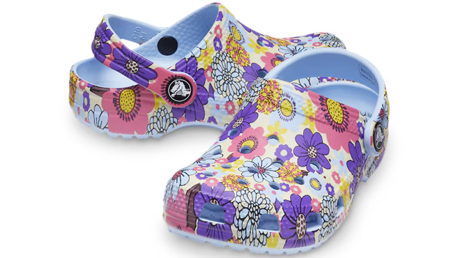 Crocs Classic Floral Kids Clogs Crocs Classic Floral Kids Clogs