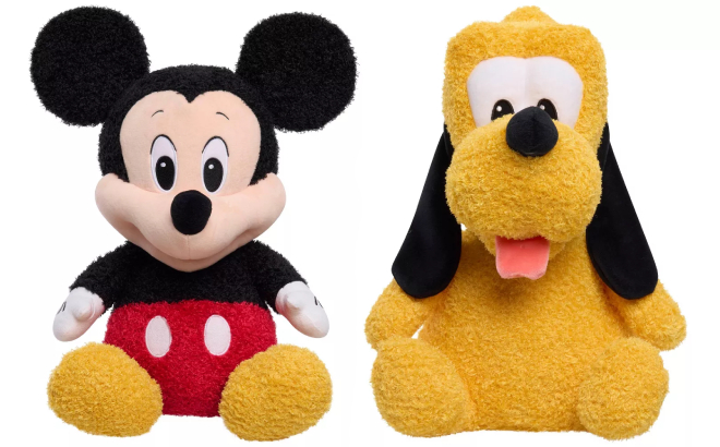 Disney Mickey Mouse and Pluto Weighted Plushies Disney Mickey Mouse and Pluto Weighted Plushies