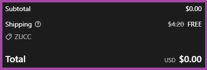 GG Supplement Sample Checkout Page