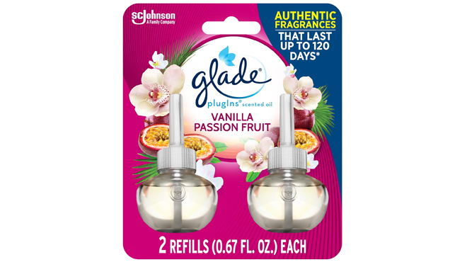 Glade Plugins Refills Air Freshener 2 Count Vanilla Passion Fruit