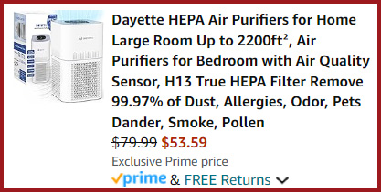 HEPA Air Purifier Summary