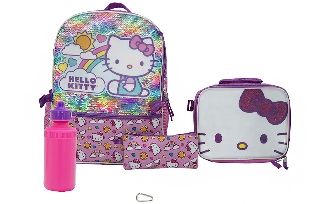 Hello Kitty 5 Piece Sunshine Backpack Set Hello Kitty 5 Piece Sunshine Backpack Set