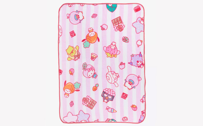 Hello Kitty And Friends Snacks Treats Throw Blanket
