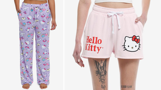 Hello Kitty Pajama Pants and Lounge Shorts Hello Kitty Pajama Pants and Lounge Shorts