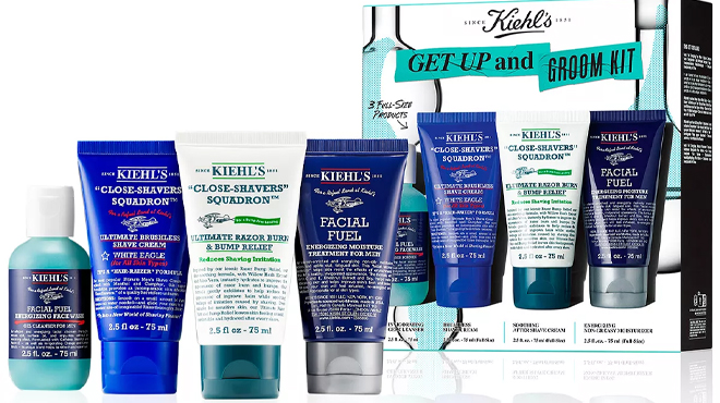Kiehls 4 Piece Get Up Groom Skincare Set Kiehls 4 Piece Get Up Groom Skincare Set