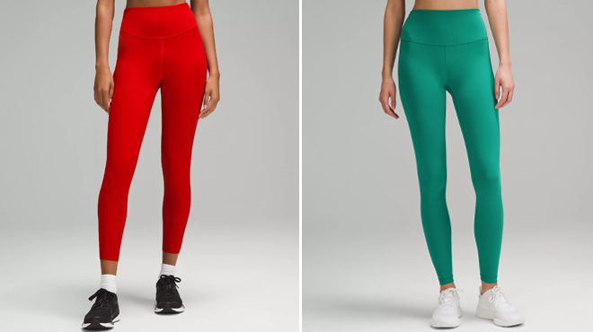 Lululemon Base Pace High Rise Tight 25 Inch Leggings and Lululemon Wunder Train High Rise Tight 28 Inch Leggings