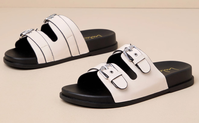 Lulus Jaydan Ivory Buckle Slide Sandals Lulus Jaydan Ivory Buckle Slide Sandals