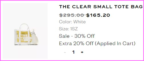 Marc Jacobs Small Tote Bag Chekcout