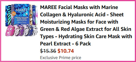 Maree Facial Masks Cart Screen Maree Facial Masks Cart Screen