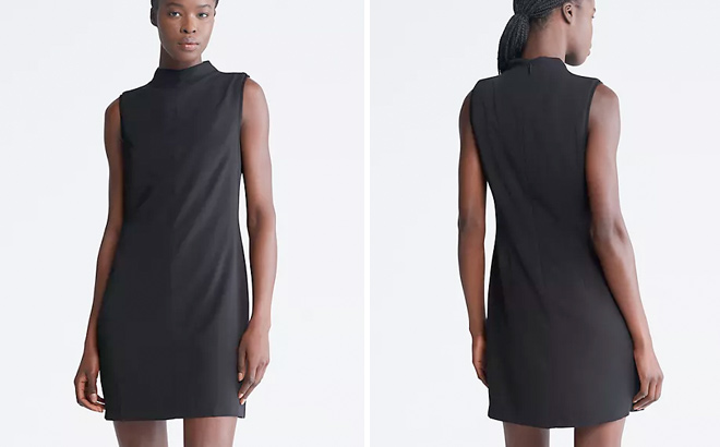 Mock Neck Mini Sheath Dress Mock Neck Mini Sheath Dress