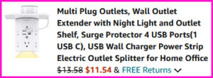 Multi Plug Outlet Extender Checkout Screen