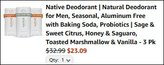 Native Deodorant Final Price Native Deodorant Final Price