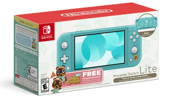 Nintendo Switch Lite Animal Crossing New Horizons Bundle