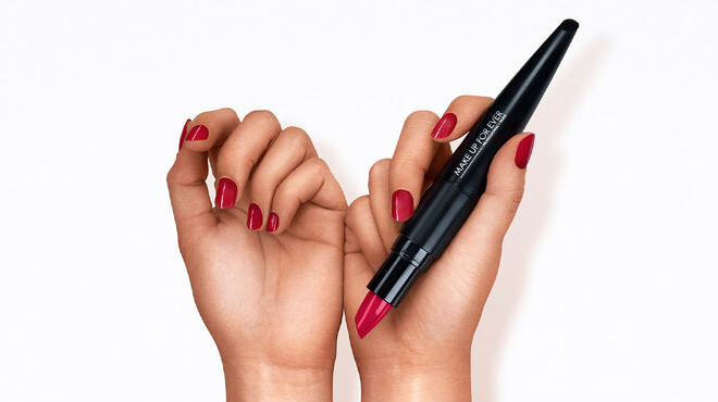 Person Holding a Sephora Make Up For Ever Rouge Artist Lipstick