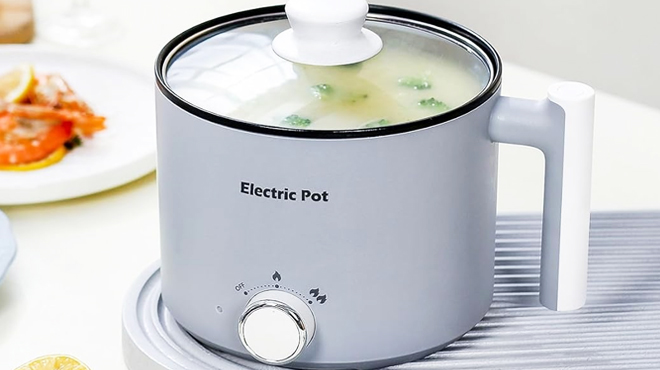 Portable Electric Hot Pot 1 5 Liter Grey Color Portable Electric Hot Pot 1 5 Liter Grey Color