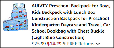Preschool Backpack Checkout Preschool Backpack Checkout