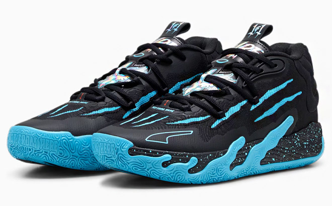 Puma X Lamelo Mens Ball Mb 03 Blue Hive Basketball Shoes Puma X Lamelo Mens Ball Mb 03 Blue Hive Basketball Shoes