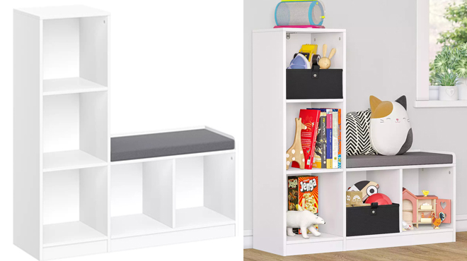 RiverRidge Kids 5 Cubby Storage Bench RiverRidge Kids 5 Cubby Storage Bench