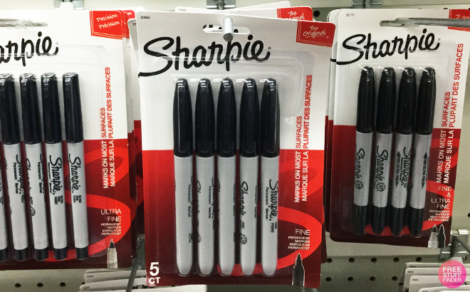 Sharpie Permanent Markers on Shelf Sharpie Permanent Markers on Shelf