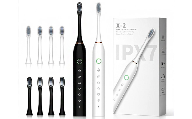 Sunpro Sonic Electric Toothbrush 2 Pack Sunpro Sonic Electric Toothbrush 2 Pack