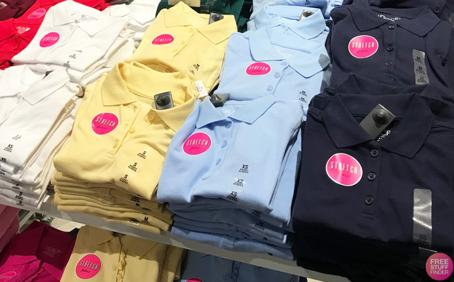 The Childrens Place Boys Polos on a Store Shelf The Childrens Place Boys Polos on a Store Shelf